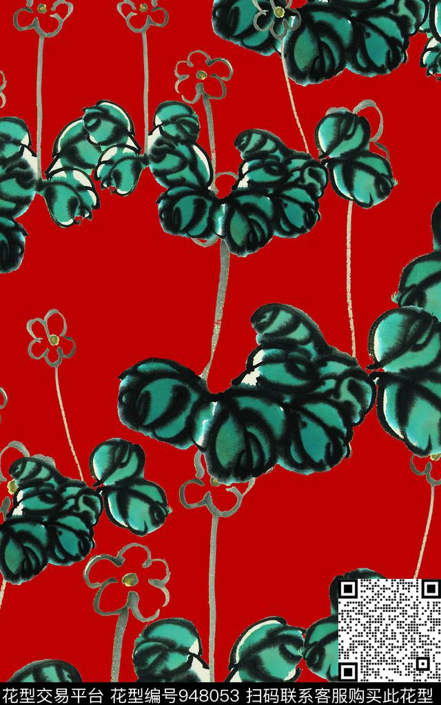 线条中国风数码华亿平台数码印花华亿平台下载（图片编号: 948053） - 瓦栏（Walan）