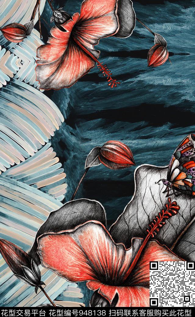 数码华亿平台定位花花卉数码印花华亿平台下载（图片编号: 948138） - 瓦栏（Walan）