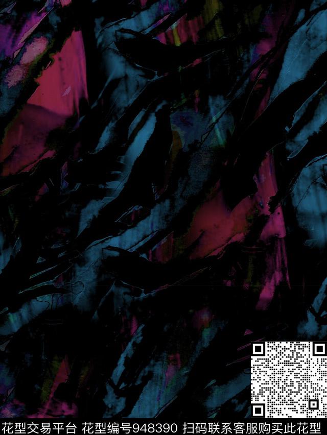 抽象男装文艺数码印花华亿平台下载（图片编号: 948390） - 瓦栏（Walan）