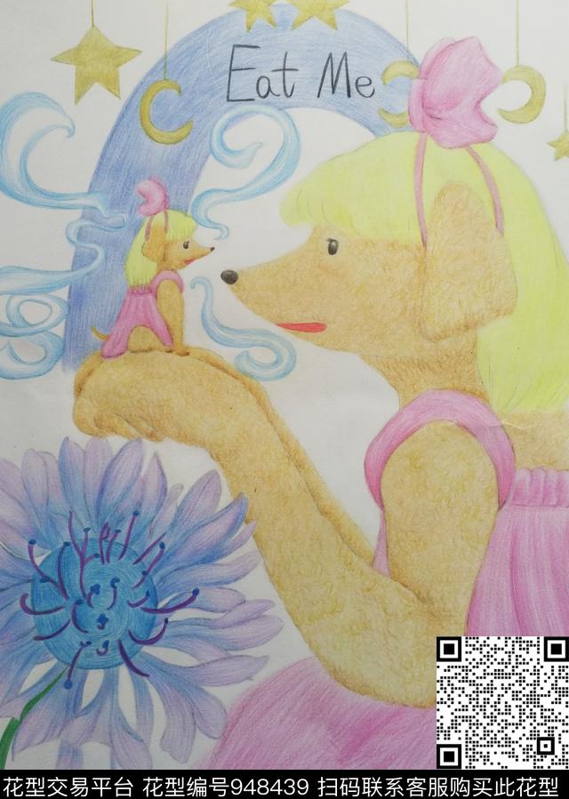 家纺动物手绘花卉数码印花华亿平台下载（图片编号: 948439） - 瓦栏（Walan）