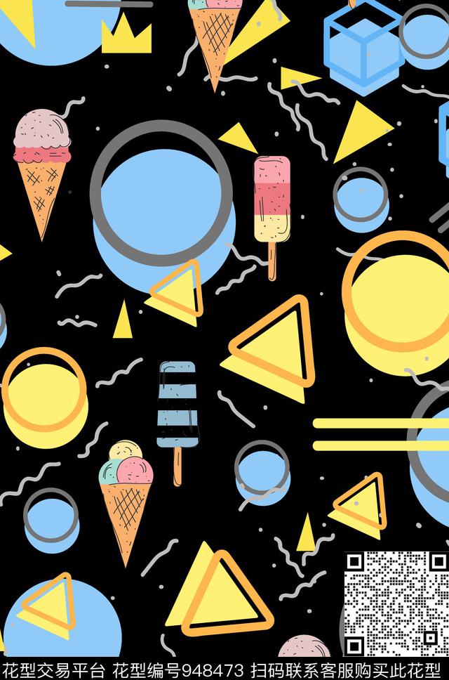 波点几何传统印花华亿平台下载（图片编号: 948473） - 瓦栏（Walan）