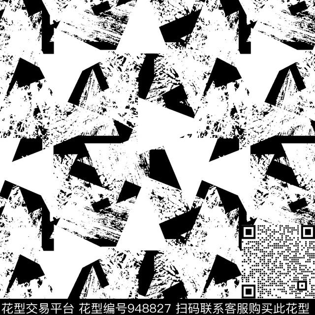 矢量大牌风黑白华亿平台传统印花华亿平台下载（图片编号: 948827） - 瓦栏（Walan）