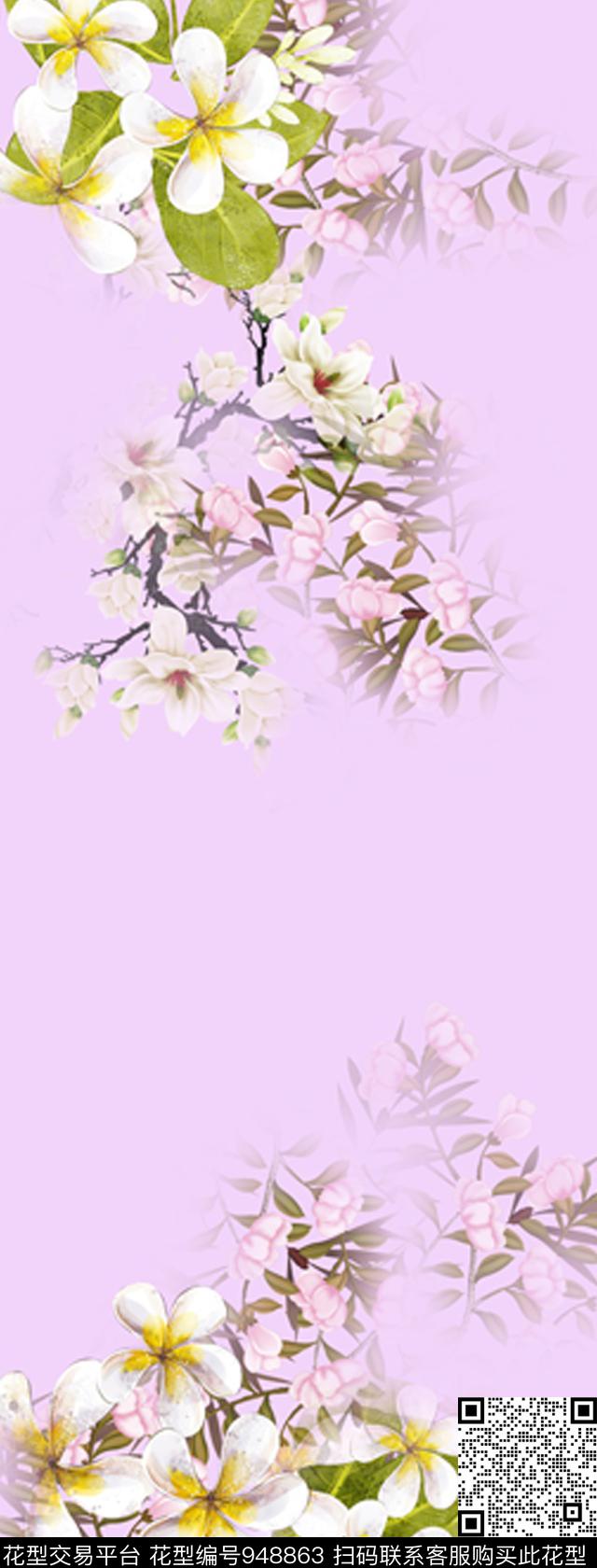 定位花真丝旗袍数码印花华亿平台下载（图片编号: 948863） - 瓦栏（Walan）