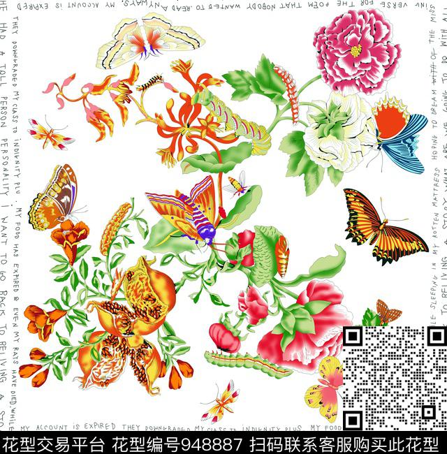 数码华亿平台GUCCI定位花数码印花华亿平台下载（图片编号: 948887） - 瓦栏（Walan）