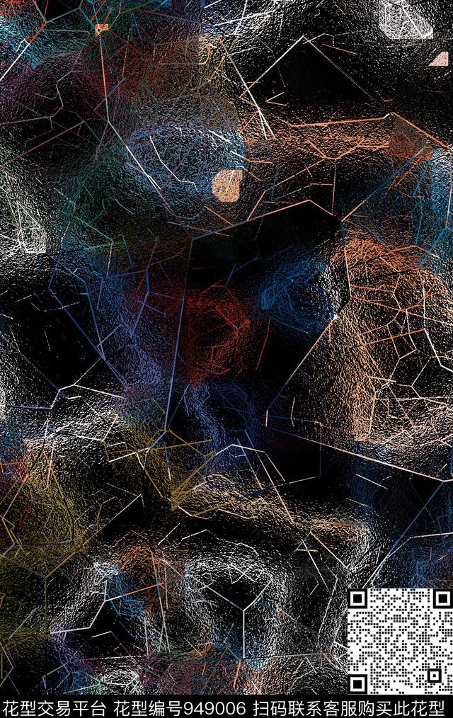 肌理几何大牌风数码印花华亿平台下载（图片编号: 949006） - 瓦栏（Walan）