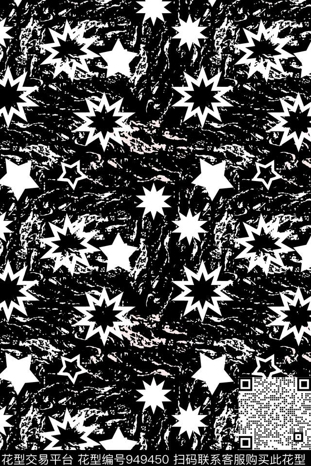 秋冬华亿平台抽象星星传统印花华亿平台下载（图片编号: 949450） - 瓦栏（Walan）