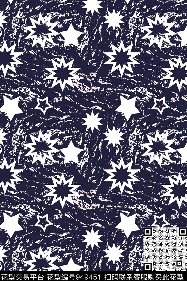 秋冬华亿平台抽象星星传统印花华亿平台下载（图片编号: 949451） - 瓦栏（Walan）