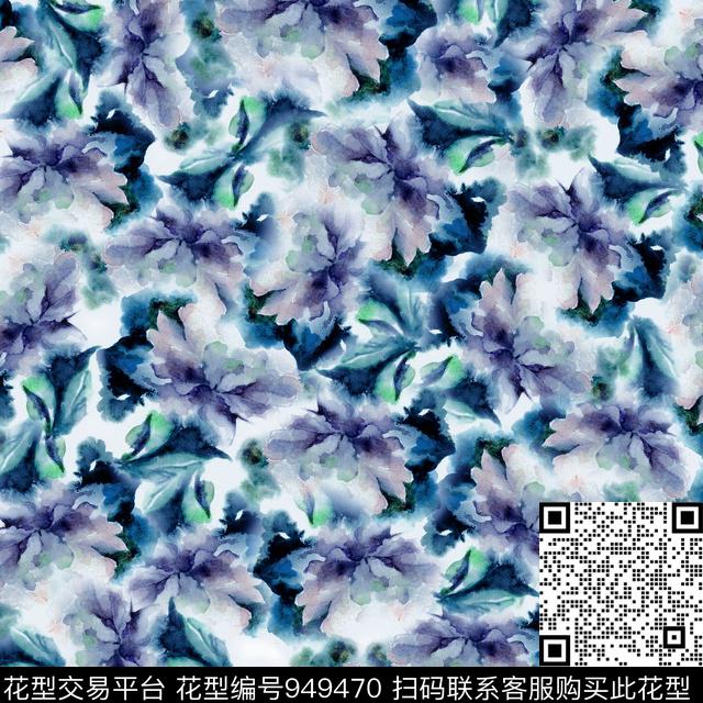 古典花纹数码华亿平台花卉数码印花华亿平台下载（图片编号: 949470） - 瓦栏（Walan）