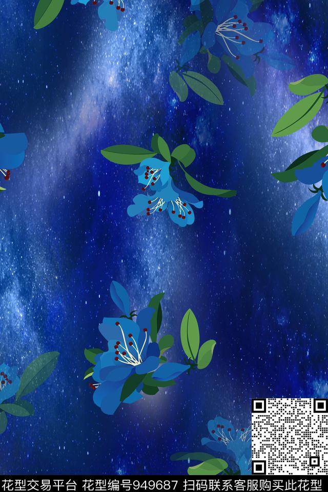 素雅星空女装数码印花华亿平台下载（图片编号: 949687） - 瓦栏（Walan）