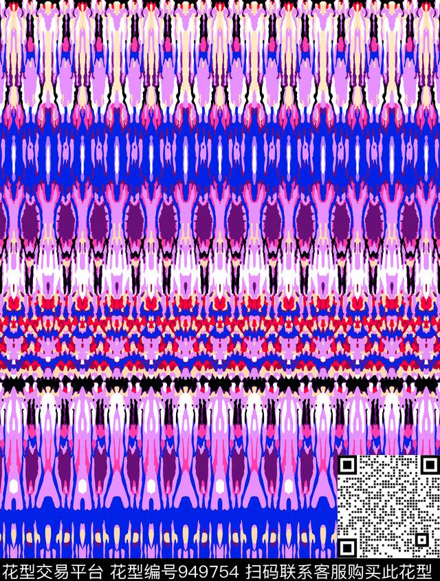 衬衫条纹吉祥图案数码印花华亿平台下载（图片编号: 949754） - 瓦栏（Walan）