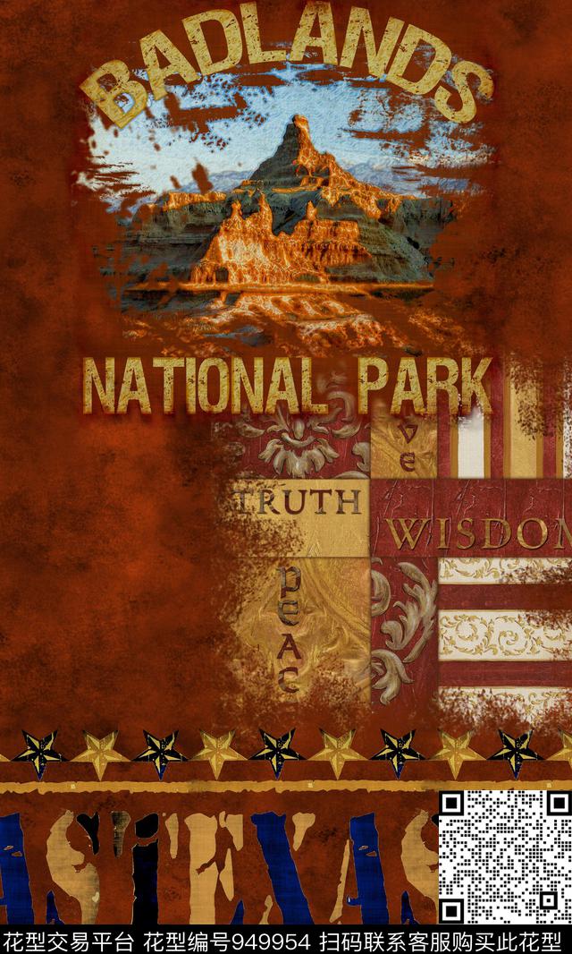 民族风肌理定位花数码印花华亿平台下载（图片编号: 949954） - 瓦栏（Walan）