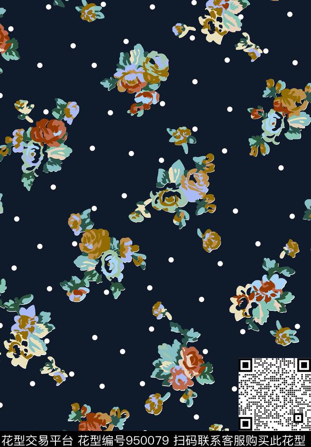 小碎花数码华亿平台年轻女性数码印花华亿平台下载（图片编号: 950079） - 瓦栏（Walan）