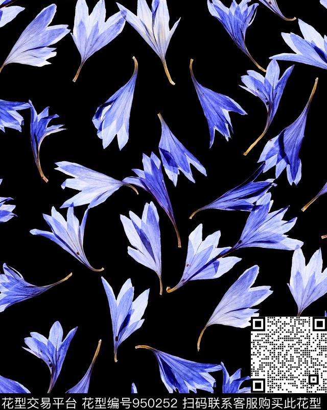 小碎花大牌风杜鹃花数码印花华亿平台下载（图片编号: 950252） - 瓦栏（Walan）