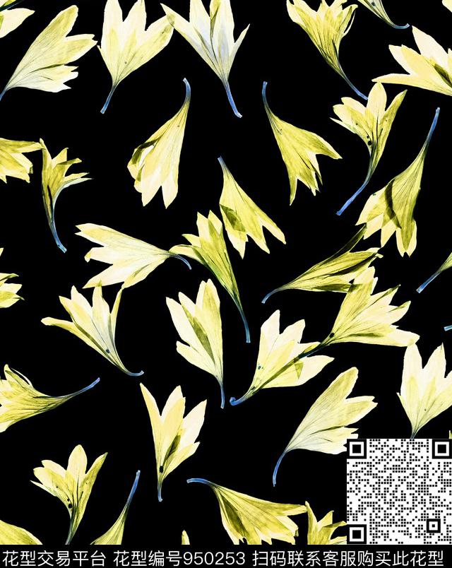 小碎花大牌风杜鹃花数码印花华亿平台下载（图片编号: 950253） - 瓦栏（Walan）