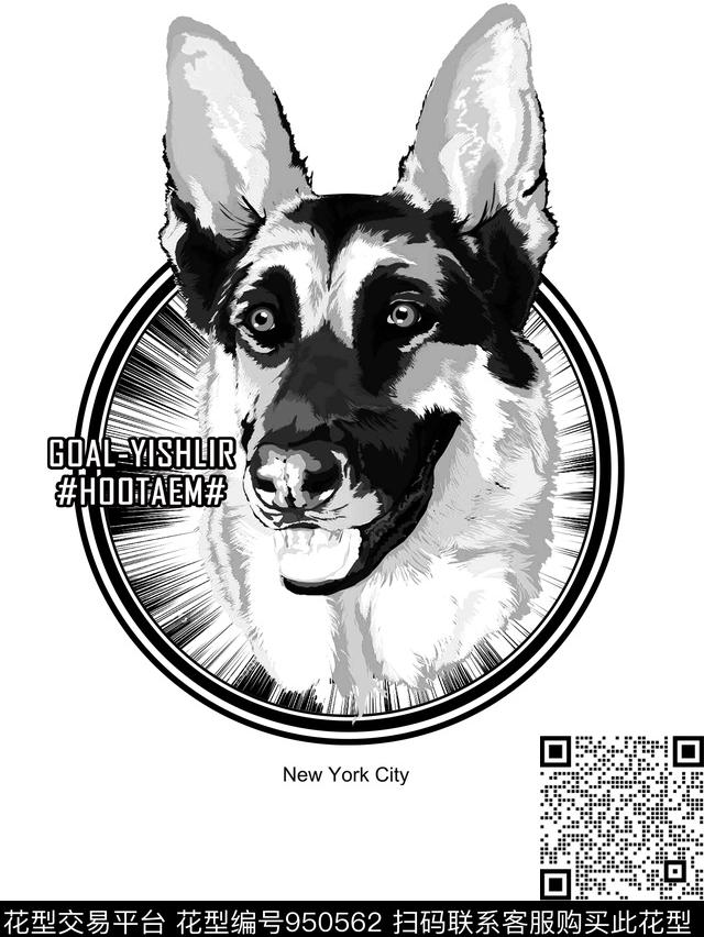 男装几何狗数码印花华亿平台下载（图片编号: 950562） - 瓦栏（Walan）
