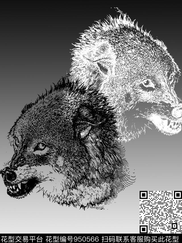 数码华亿平台定位花动物数码印花华亿平台下载（图片编号: 950566） - 瓦栏（Walan）