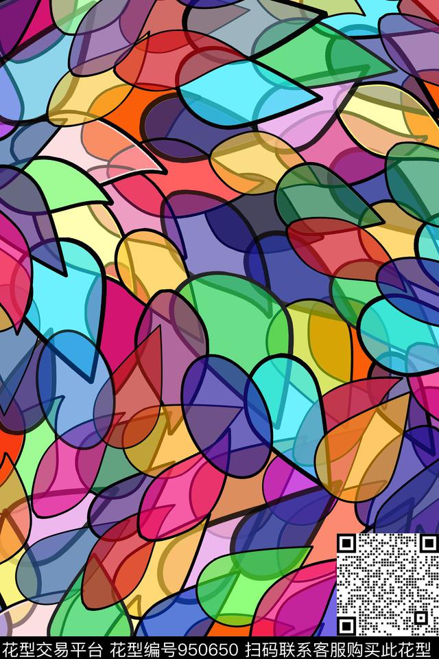 民族风几何炫彩数码印花华亿平台下载（图片编号: 950650） - 瓦栏（Walan）