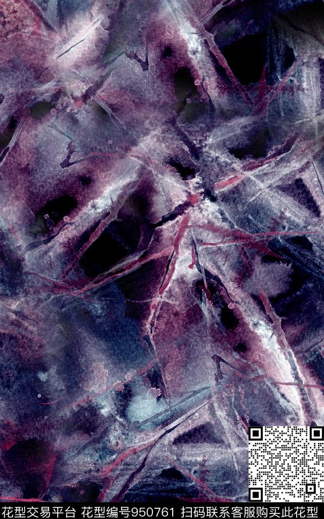 民族风抽象花卉数码印花华亿平台下载（图片编号: 950761） - 瓦栏（Walan）