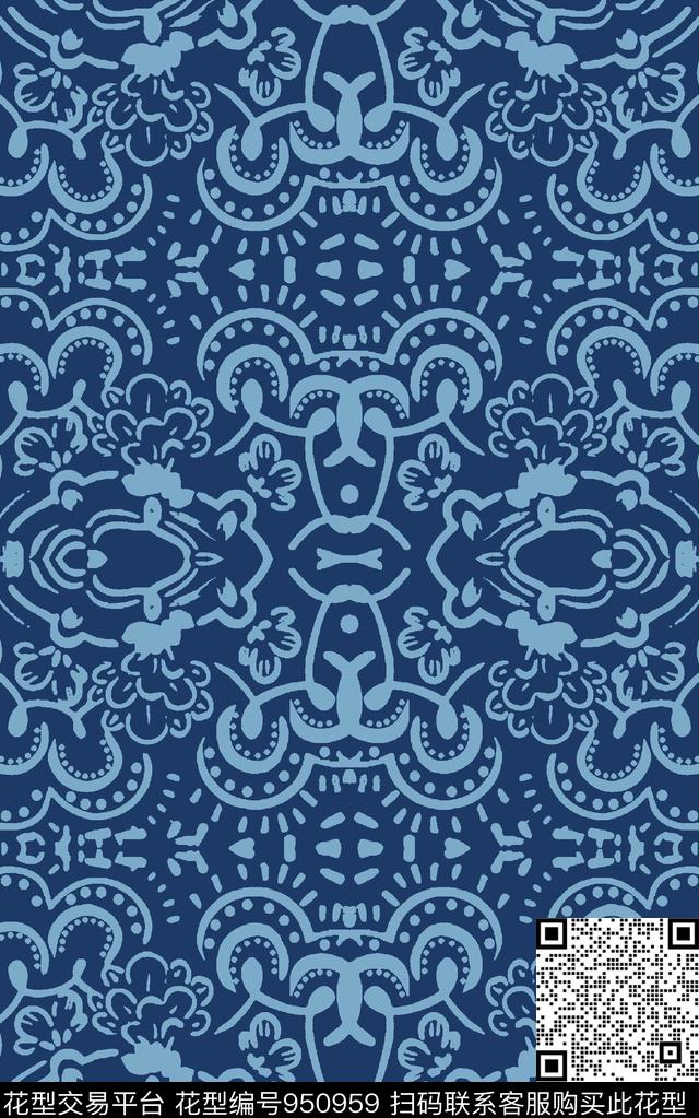 民族风女装大牌风传统印花华亿平台下载（图片编号: 950959） - 瓦栏（Walan）