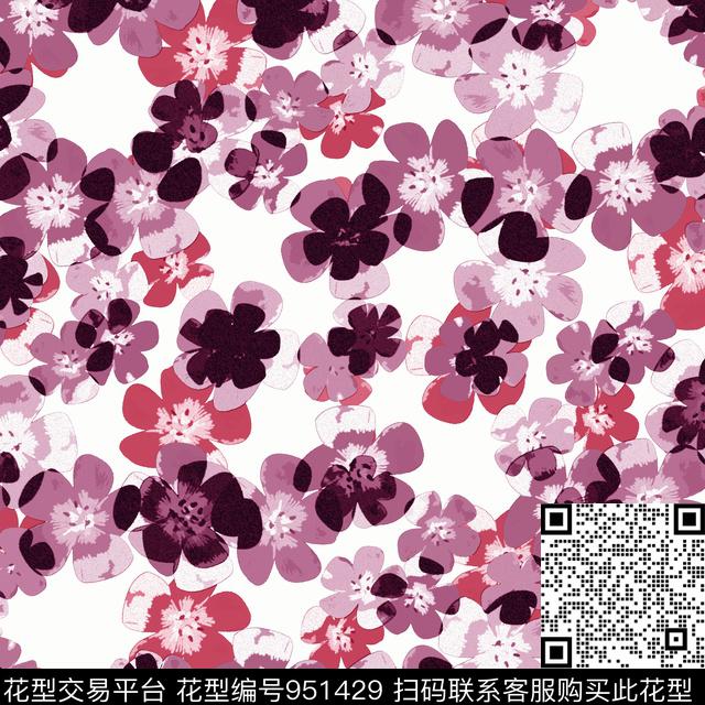 古典花纹花卉大牌风数码印花华亿平台下载（图片编号: 951429） - 瓦栏（Walan）