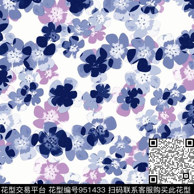 古典花纹花卉大牌风数码印花华亿平台下载（图片编号: 951433） - 瓦栏（Walan）