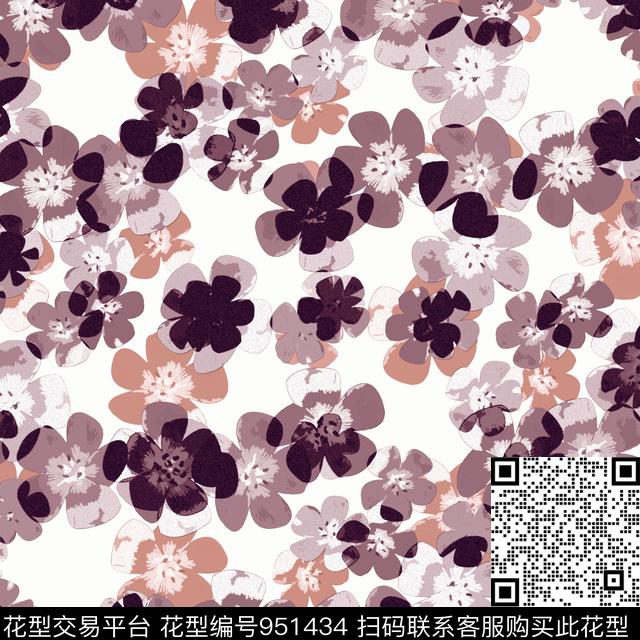 古典花纹花卉大牌风数码印花华亿平台下载（图片编号: 951434） - 瓦栏（Walan）