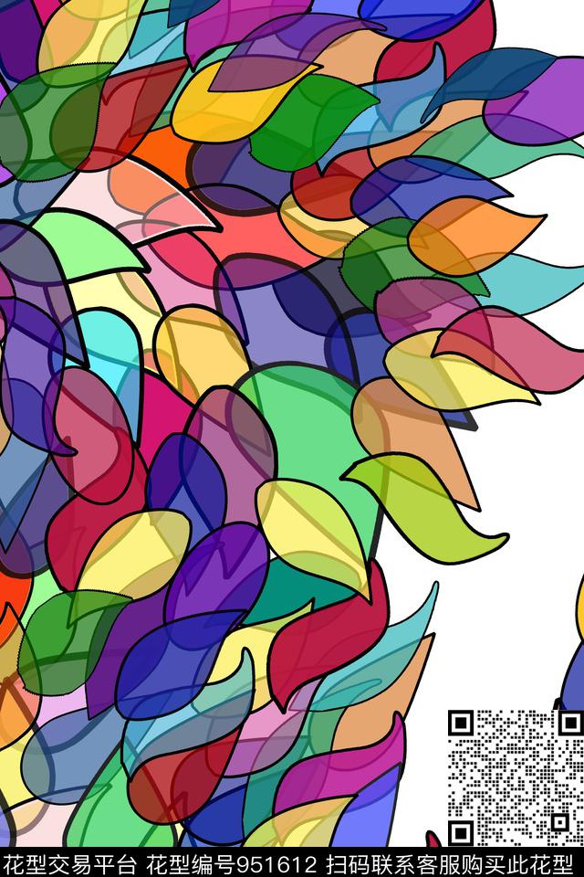 肌理抽象几何数码印花华亿平台下载（图片编号: 951612） - 瓦栏（Walan）