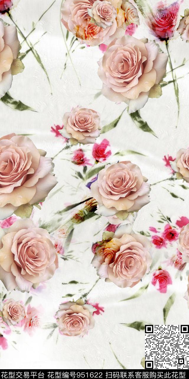 3D立体数码华亿平台花卉数码印花华亿平台下载（图片编号: 951622） - 瓦栏（Walan）