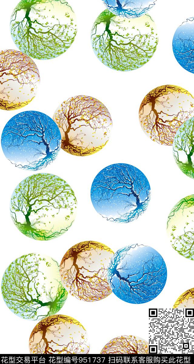 传统华亿平台艺术树林传统印花华亿平台下载（图片编号: 951737） - 瓦栏（Walan）