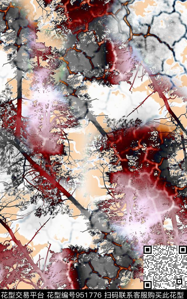 数码华亿平台抽象渐变数码印花华亿平台下载（图片编号: 951776） - 瓦栏（Walan）