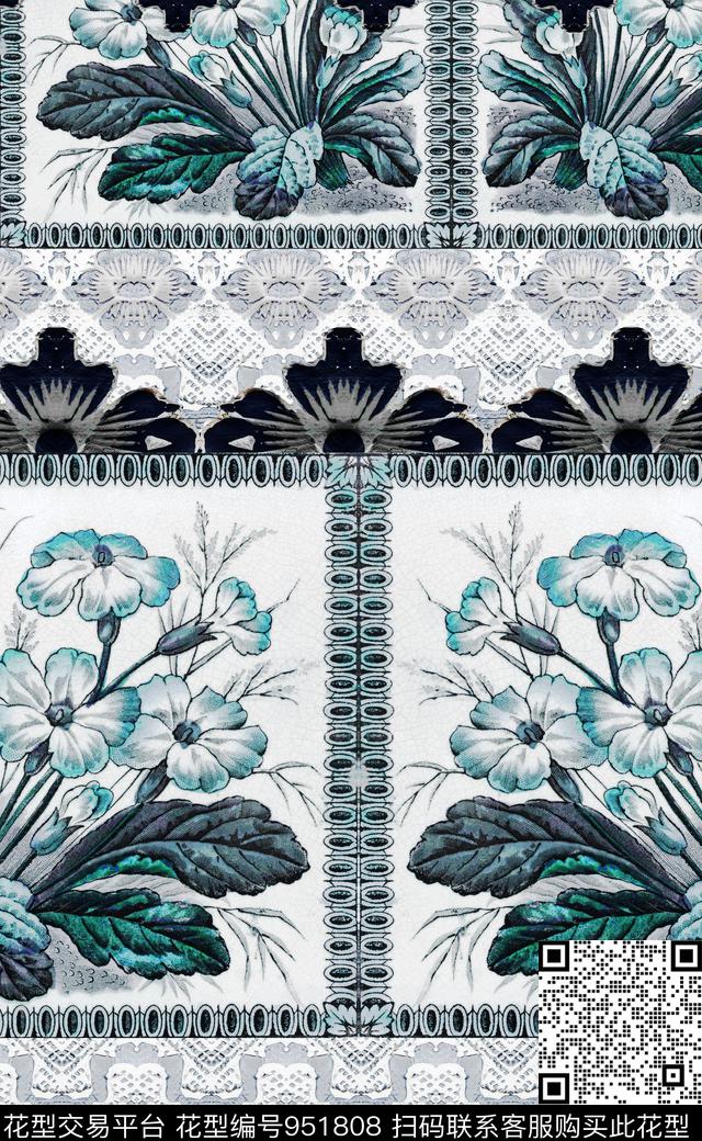 民族风数码华亿平台定位花数码印花华亿平台下载（图片编号: 951808） - 瓦栏（Walan）