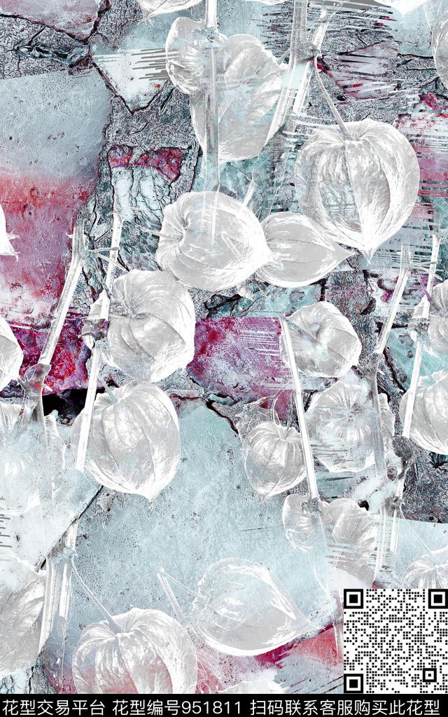 水彩花卉数码华亿平台黑白华亿平台数码印花华亿平台下载（图片编号: 951811） - 瓦栏（Walan）