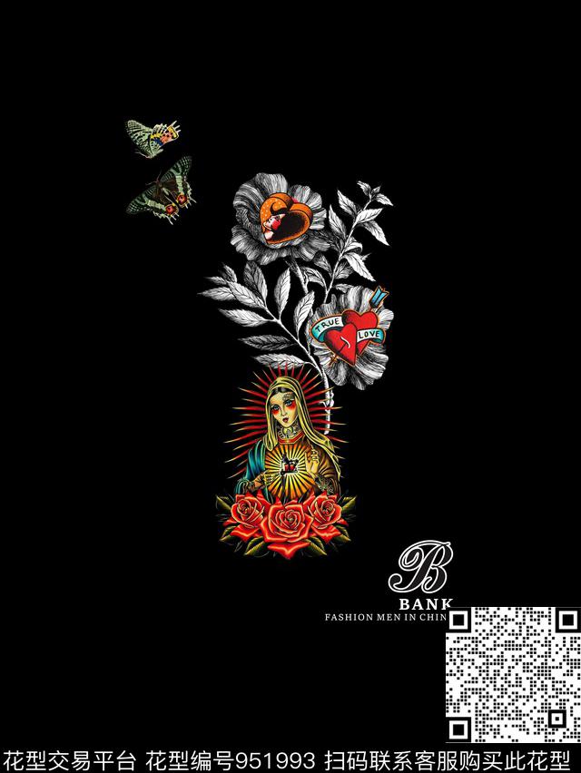 男装定位花花卉数码印花华亿平台下载（图片编号: 951993） - 瓦栏（Walan）