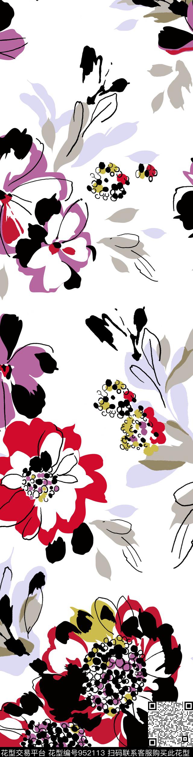 简欧窗帘水墨风传统印花华亿平台下载（图片编号: 952113） - 瓦栏（Walan）