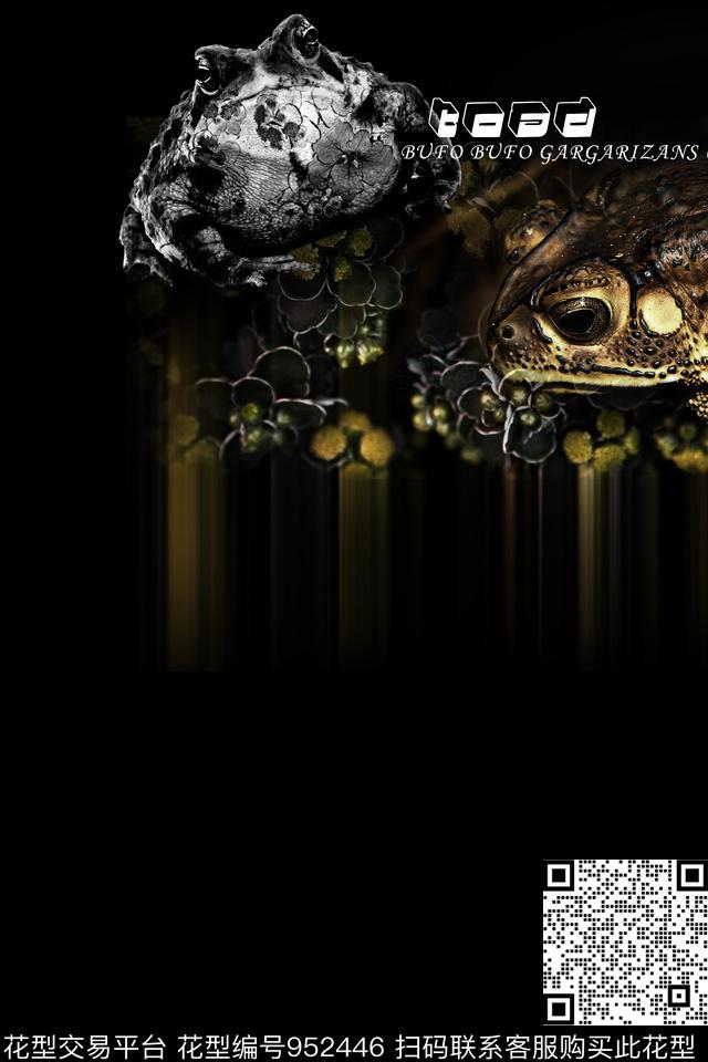 男装动物黑白华亿平台数码印花华亿平台下载（图片编号: 952446） - 瓦栏（Walan）