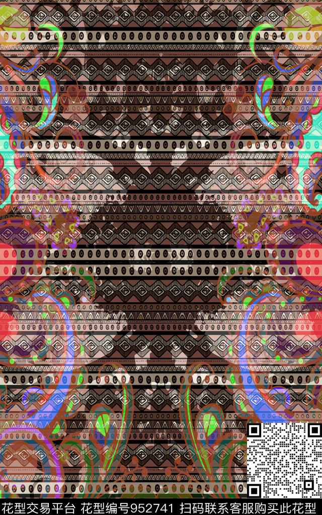古典花纹数码华亿平台女装数码印花华亿平台下载（图片编号: 952741） - 瓦栏（Walan）