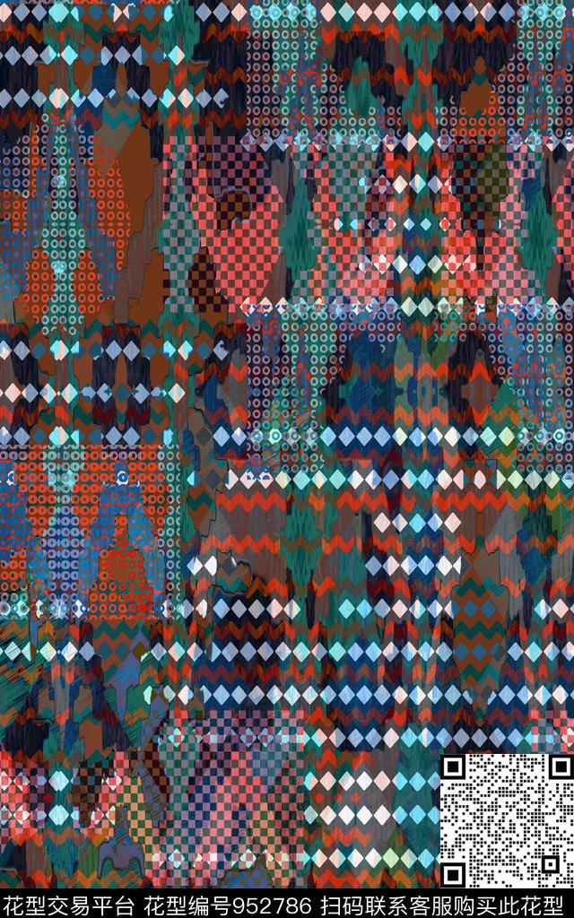 古典花纹数码华亿平台女装数码印花华亿平台下载（图片编号: 952786） - 瓦栏（Walan）