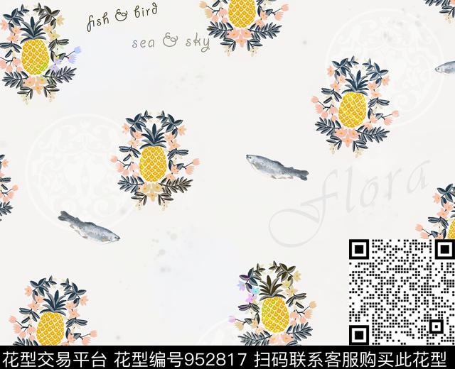 几何花卉大牌风鱼数码印花华亿平台下载（图片编号: 952817） - 瓦栏（Walan）