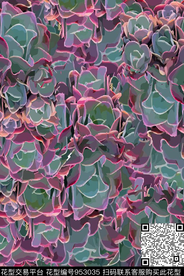 植物肌理数码华亿平台数码印花华亿平台下载（图片编号: 953035） - 瓦栏（Walan）