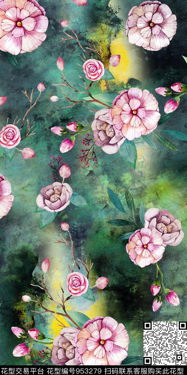 3D立体小碎花数码华亿平台数码印花华亿平台下载（图片编号: 953279） - 瓦栏（Walan）