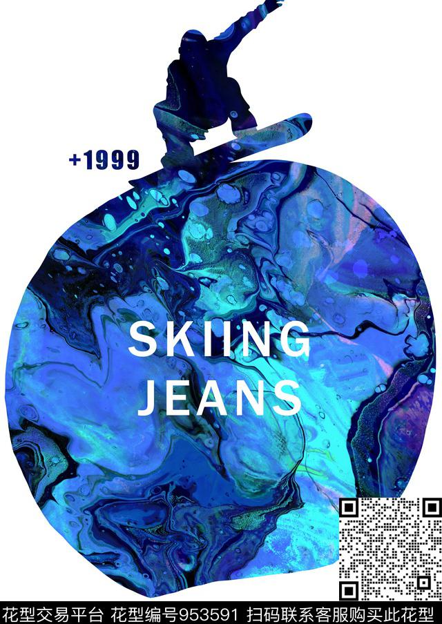 绘画胸前独幅数码华亿平台数码印花华亿平台下载（图片编号: 953591） - 瓦栏（Walan）