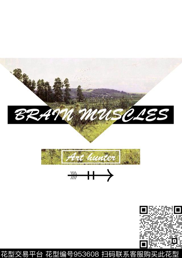 绘画胸前独幅数码华亿平台数码印花华亿平台下载（图片编号: 953608） - 瓦栏（Walan）