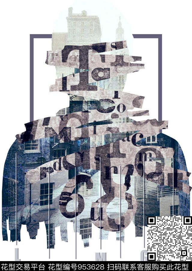 绘画胸前独幅数码华亿平台数码印花华亿平台下载（图片编号: 953628） - 瓦栏（Walan）