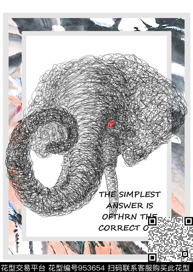 胸前独幅数码华亿平台男装数码印花华亿平台下载（图片编号: 953654） - 瓦栏（Walan）