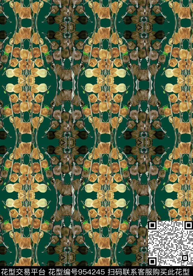 小碎花花卉清爽底花卉数码印花华亿平台下载（图片编号: 954245） - 瓦栏（Walan）
