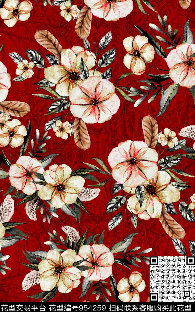 小碎花数码华亿平台花卉数码印花华亿平台下载（图片编号: 954259） - 瓦栏（Walan）