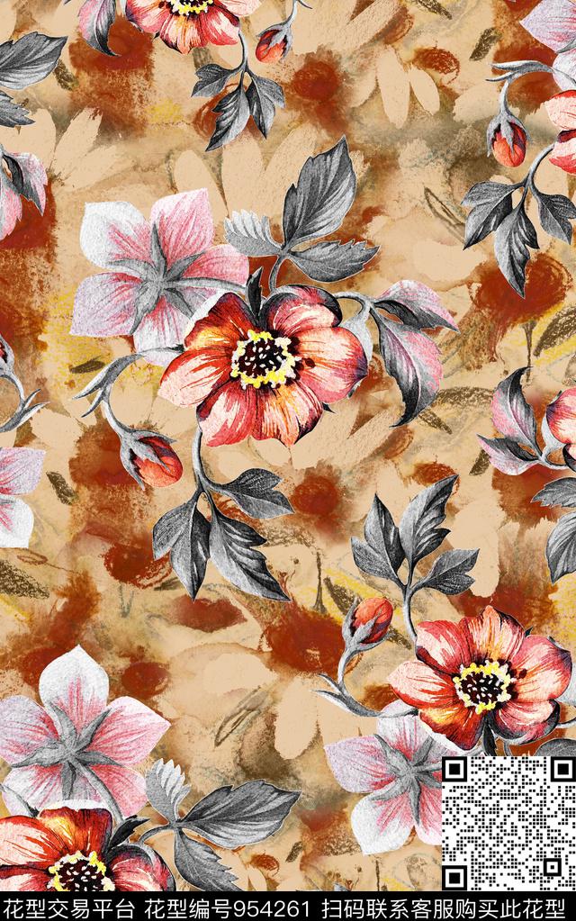 小碎花数码华亿平台花卉数码印花华亿平台下载（图片编号: 954261） - 瓦栏（Walan）