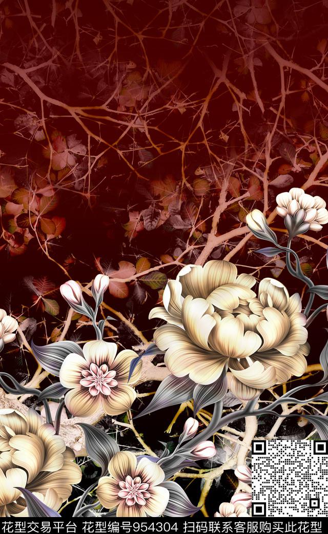 数码华亿平台定位花花卉数码印花华亿平台下载（图片编号: 954304） - 瓦栏（Walan）