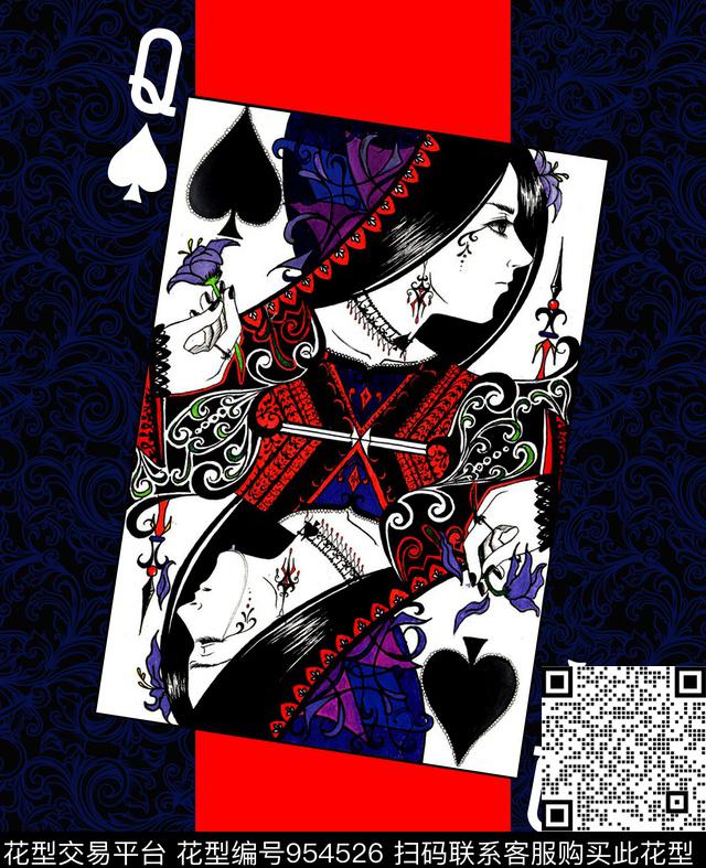 大牌男装潮牌扑克数码印花华亿平台下载（图片编号: 954526） - 瓦栏（Walan）