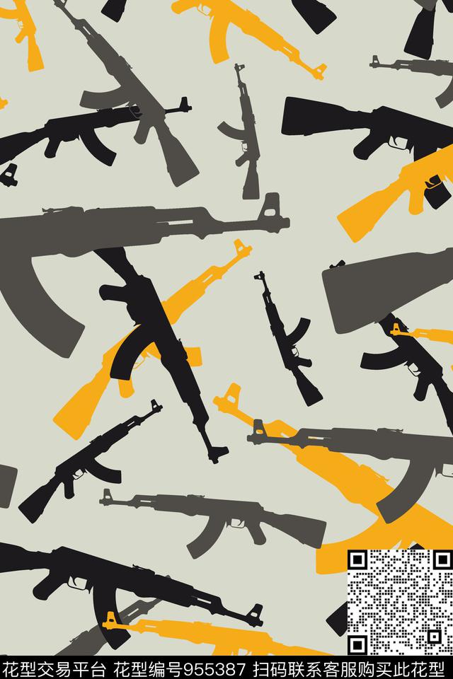 枪迷彩迷彩军装数码印花华亿平台下载（图片编号: 955387） - 瓦栏（Walan）